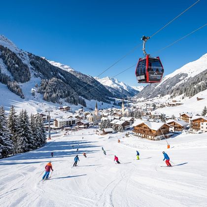 Ischgl ski slopes and gondola